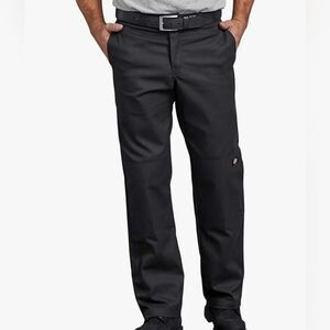 Dickies Regular Fit Black Double Knee Straight Leg Twill Work Pants 40 x 30